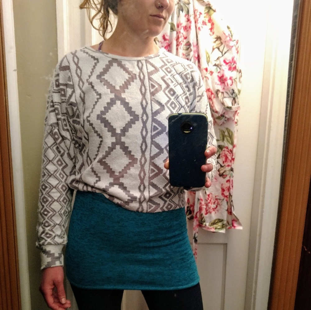 Boho Fleece Lined Mini Skirt🍃 - Picture 4 of 4